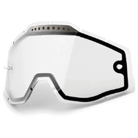 100% Goggles Clear Vented Dual Lens suits Racecraft, Accuri & Strata Frames