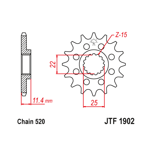 JT Front Sprocket 15T KTM Adventure R 690 790 890 Husqvarna 701 Enduro JTF1902.15